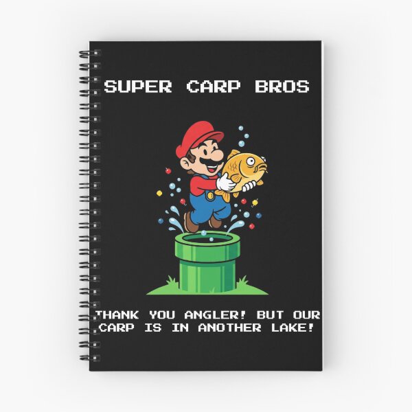 Item preview, Super Carp Bros Retro Video Game Fishing Parody designed and sold by GeekAnglerStore.