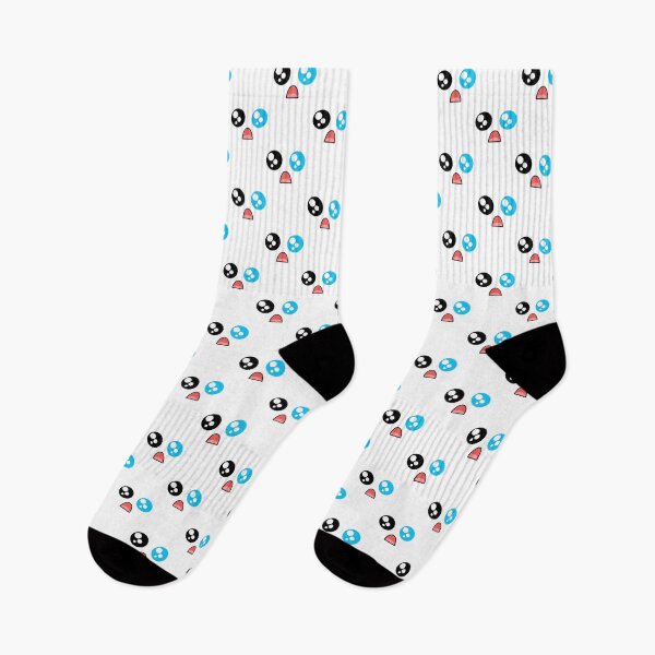 Item preview, Cute kawaii surprides blue eye face pattern designed and sold by BlushyPrint.