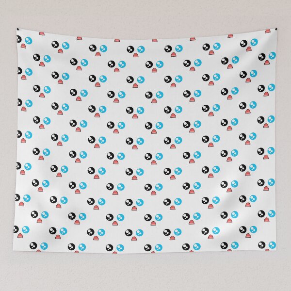 Item preview, Cute kawaii surprides blue eye face pattern designed and sold by BlushyPrint.