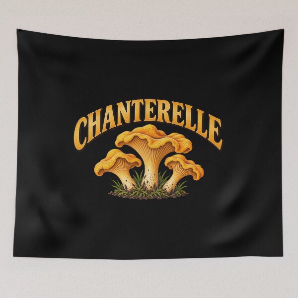 Item preview, Chanterelle Mushroom Vintage Foraging Design designed and sold by OddHobbyClub.