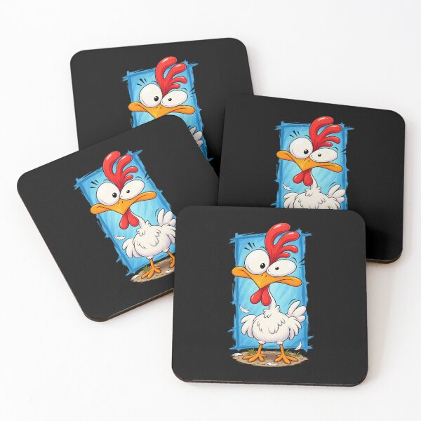 Item preview,  Angry Chicken Cartoon – Funny Crazy Bird Illustration designed and sold by waikibi ⭐⭐⭐⭐⭐.