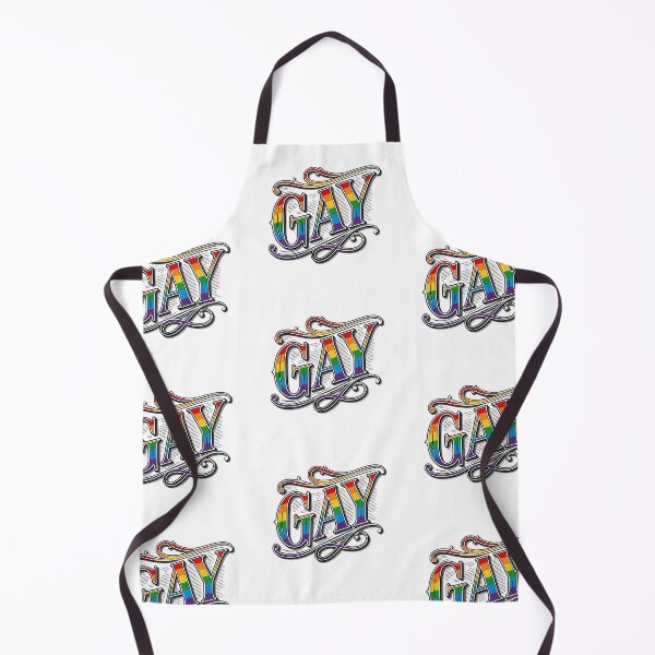 Aperçu de l'œuvre Typographie vintage ornée arc-en-ciel GAY créée et vendue par ZhivanCrimson.