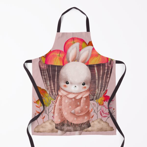 Item preview, Cozy Fall Design | Cute Rabbit & Apple Basket designed and sold by AppealingVibes.