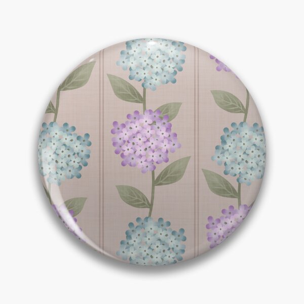 Item preview,  Blue and Purple Hydrangeas Floral Stripe and Thin Stripes Mauve Pink designed and sold by JasmineGDesigns.
