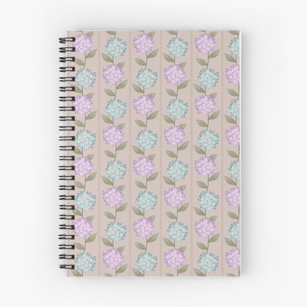Item preview,  Blue and Purple Hydrangeas Floral Stripe and Thin Stripes Mauve Pink designed and sold by JasmineGDesigns.