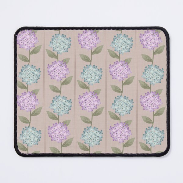 Item preview,  Blue and Purple Hydrangeas Floral Stripe and Thin Stripes Mauve Pink designed and sold by JasmineGDesigns.