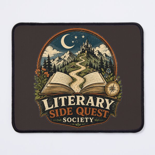 Item preview, Literary Side Quest Society – Vintage Fantasy Reader designed and sold by Golden Era Studio.