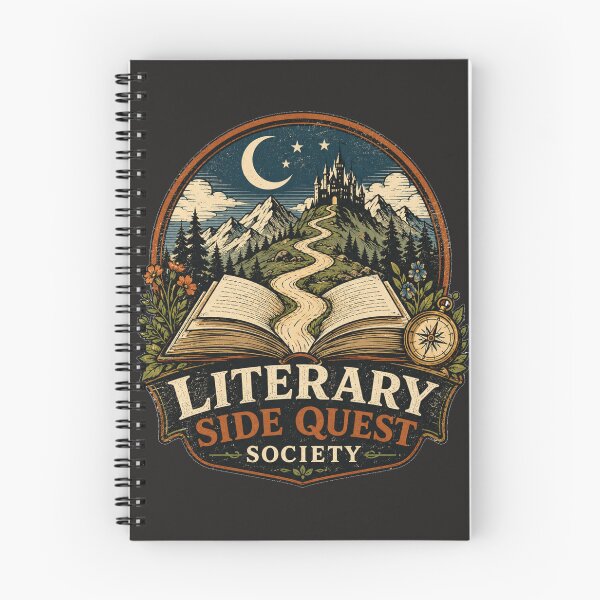 Item preview, Literary Side Quest Society – Vintage Fantasy Reader designed and sold by Golden Era Studio.