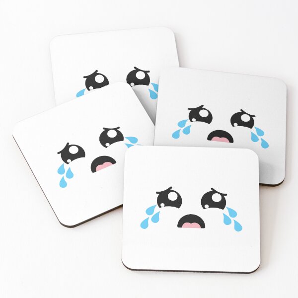 Item preview, Cute kawaii sad crying eyebrows face designed and sold by BlushyPrint.