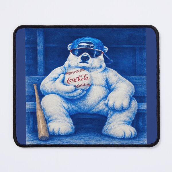 Item preview, Coca-Cola Polar Bear Baseball Dugout designed and sold by POD DYNASTY | Original Print On Demand T-Shirt Graphics.