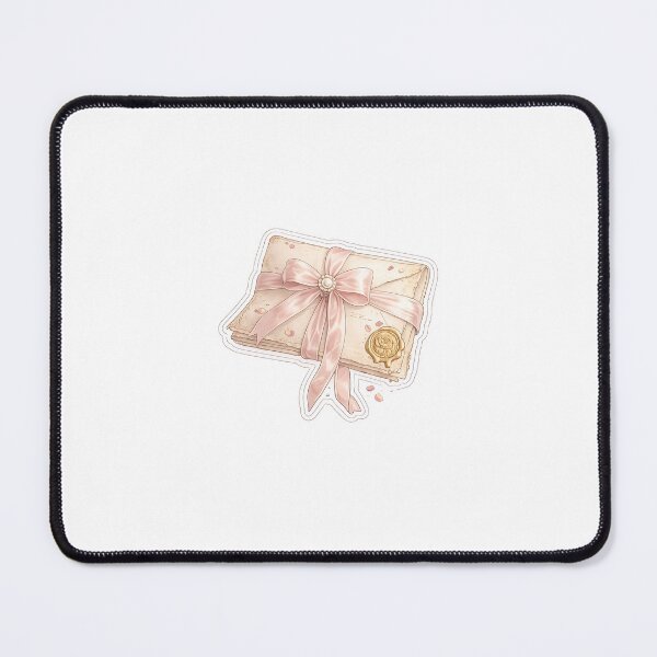 Item preview, Vintage Love Letter Sticker | Pink Satin Bow & Gold Wax Seal | Romantic Coquette Aesthetic designed and sold by PawsAndpetalstudio.