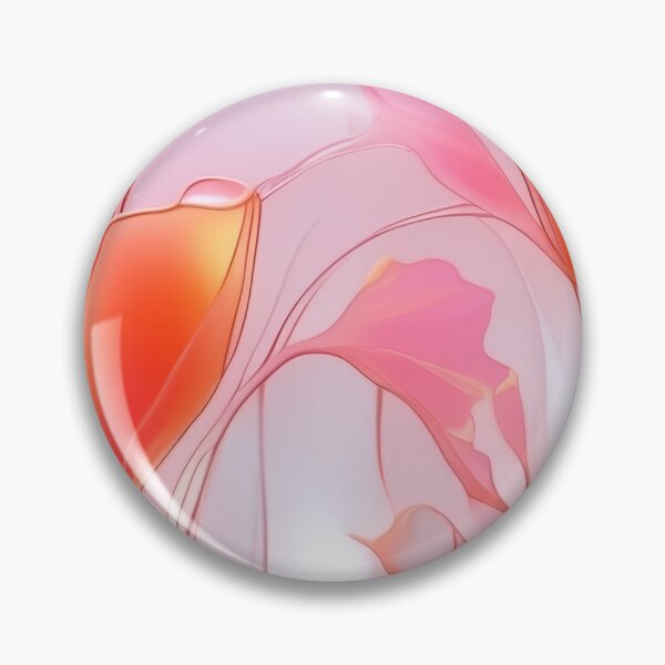 Item preview, WHITE POPPY H004 SHEER GOSSAMER PEACH PINK Stained Glass Art Print Party Decoration~Baby/Bridal/Wedding/Birthday Gift Favor designed and sold by Spinning Plates 360.