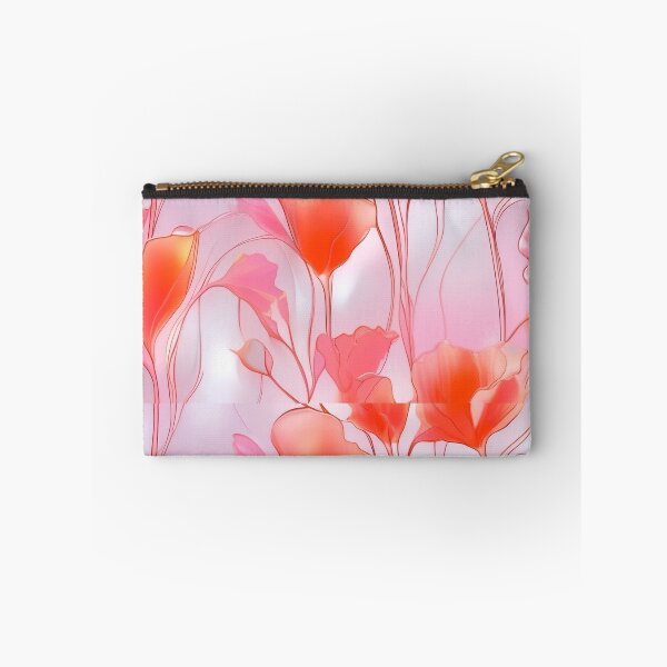 Item preview, WHITE POPPY H004 SHEER GOSSAMER PEACH PINK Stained Glass Art Print Party Decoration~Baby/Bridal/Wedding/Birthday Gift Favor designed and sold by Spinning Plates 360.