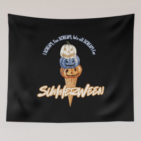Item preview, We all SCREAM for SUMMERWEEN Jack O' Lantern Ice Cream Cone designed and sold by SunandShade.
