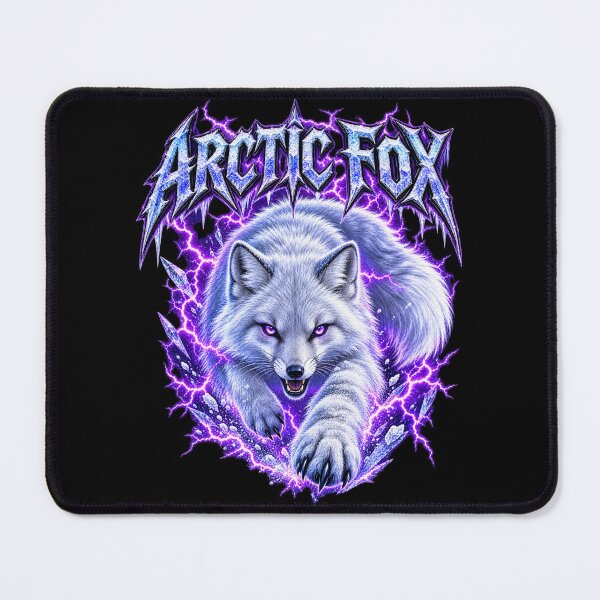 Item preview, Arctic Fox Lightning – Electric Winter Wildlife Art designed and sold by creativebymateo.