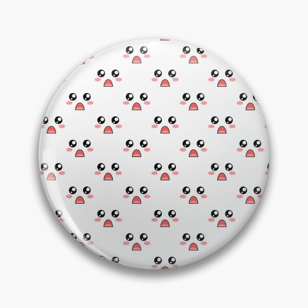 Item preview, Cute kawaii blushing surprised face pattern designed and sold by BlushyPrint.