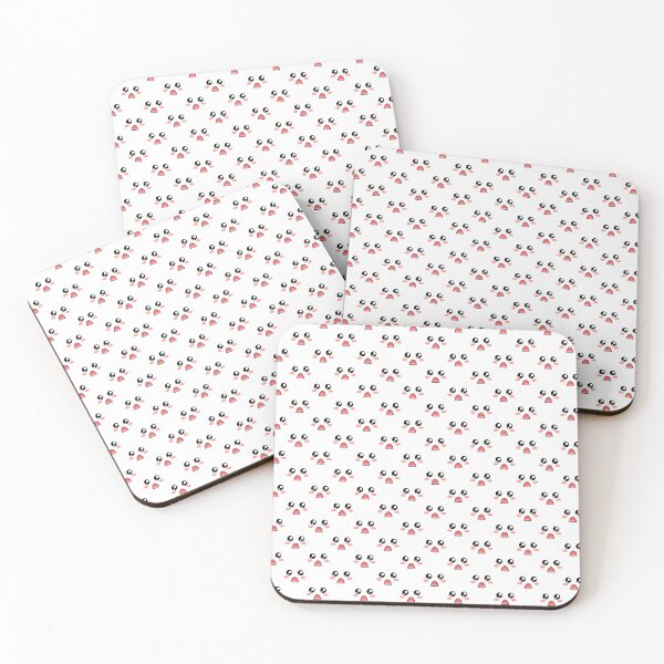 Item preview, Cute kawaii blushing surprised face pattern designed and sold by BlushyPrint.