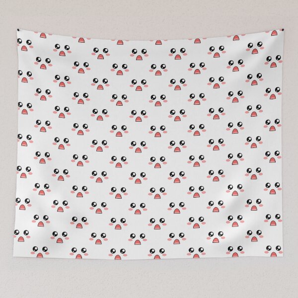 Item preview, Cute kawaii blushing surprised face pattern designed and sold by BlushyPrint.