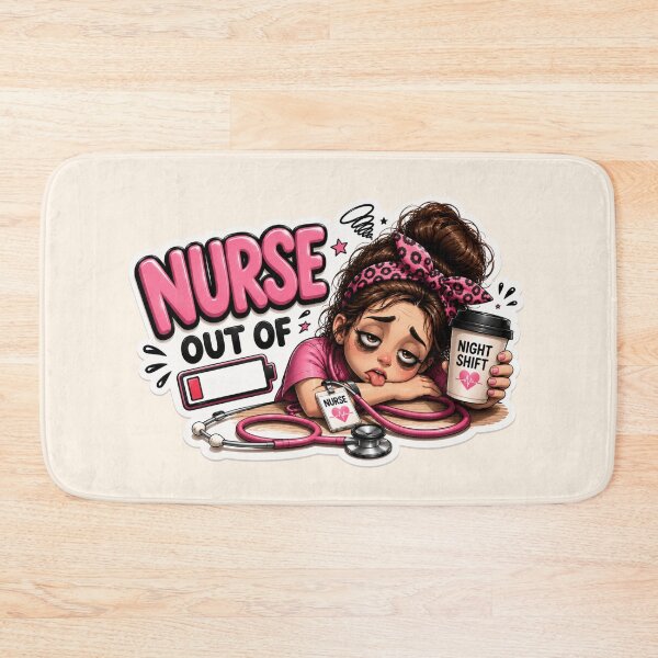 Item preview, Nurse Out of Battery – Funny Tired Night Shift Nurse designed and sold by HO•Designs.