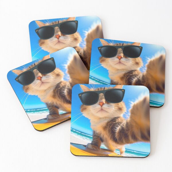 Item preview, Cat surfing selfie designed and sold by JALNERVION SHOP.