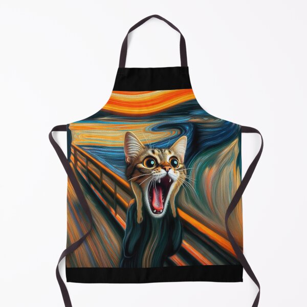 Item preview, Cat scared munch meme designed and sold by JALNERVION SHOP.