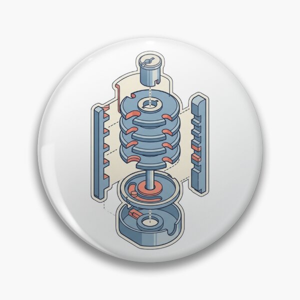 Item preview, Disc Detainer Mechanism Exploded View - Advanced Locksport Art designed and sold by Node & Switch.