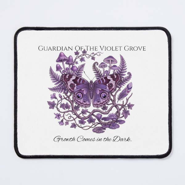 Item preview, Dark Cottagecore Butterfly Illustration - Guardian of the Violet Grove Vintage Goth designed and sold by Nalvie Studio.