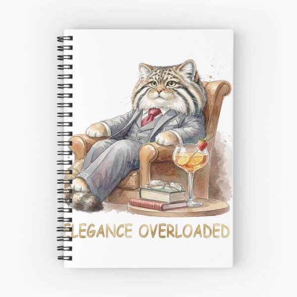 Item preview, Dapper Pallas Cat in Suit Watercolor - Elegance Overloaded designed and sold by PawtopiaArt.