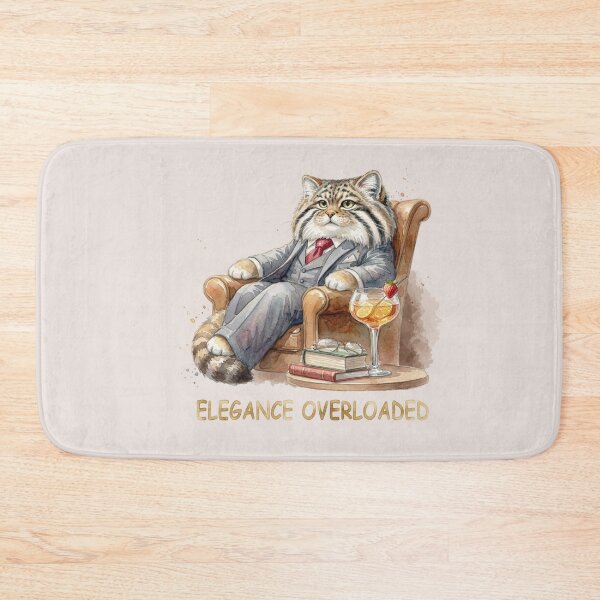 Item preview, Dapper Pallas Cat in Suit Watercolor - Elegance Overloaded designed and sold by PawtopiaArt.