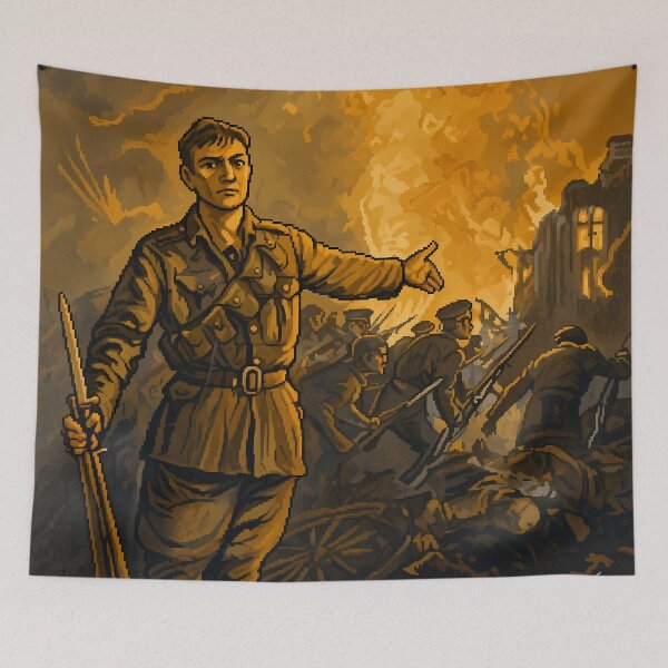 Item preview, Pixel Art Get Into Khaki Recruitment Poster designed and sold by aigcx.