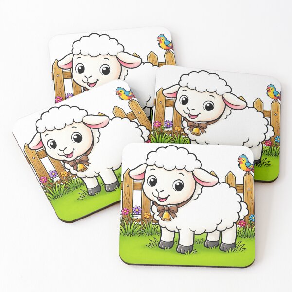 Item preview, Illustration of Cute Baby Sheep in Farm designed and sold by Pim-Crystal.