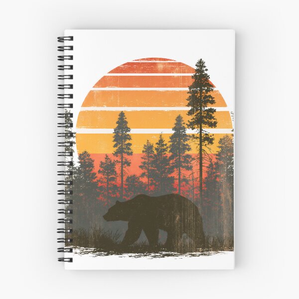 Item preview, Bear in the wilderness - 70s retro sunset designed and sold by Artdavesalzburg.