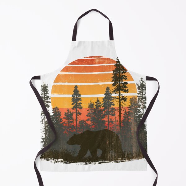 Item preview, Bear in the wilderness - 70s retro sunset designed and sold by Artdavesalzburg.