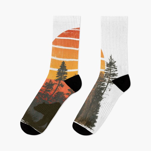 Item preview, Bear in the wilderness - 70s retro sunset designed and sold by Artdavesalzburg.
