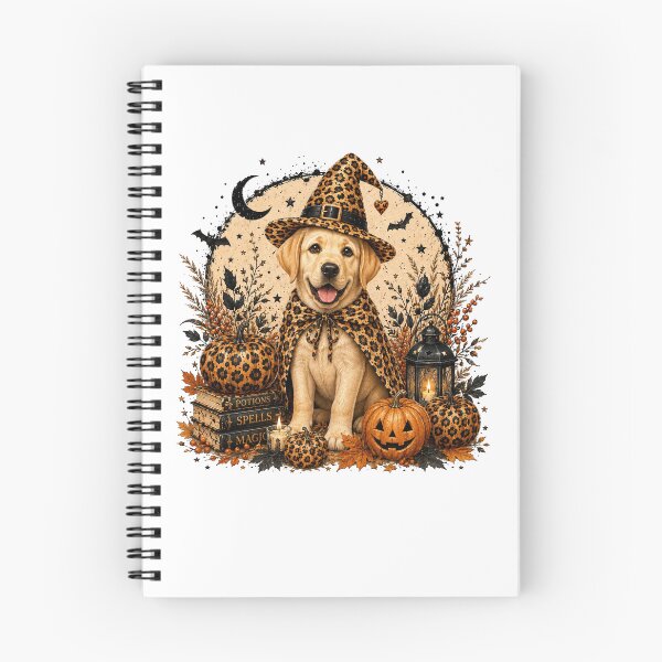 Item preview, Halloween Golden Retriever Witch - Leopard Labrador Pumpkin Spooky Dog Lover designed and sold by LandFinStudio.