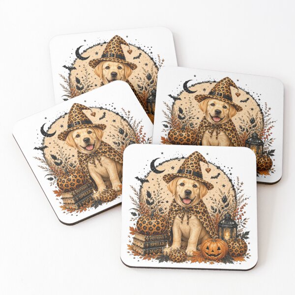 Item preview, Halloween Golden Retriever Witch - Leopard Labrador Pumpkin Spooky Dog Lover designed and sold by LandFinStudio.