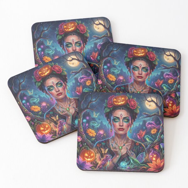 Item preview, Surreal Calavera Night – Kahlo Mystic Flow designed and sold by FotoworldEdel.