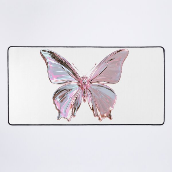 Item preview, Y2K Liquid Metal Butterfly - Holographic 3D Chrome Art designed and sold by Artdavesalzburg.