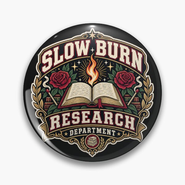 Item preview, Slow Burn Research Department – Bookish Romance Reader designed and sold by Golden Era Studio.