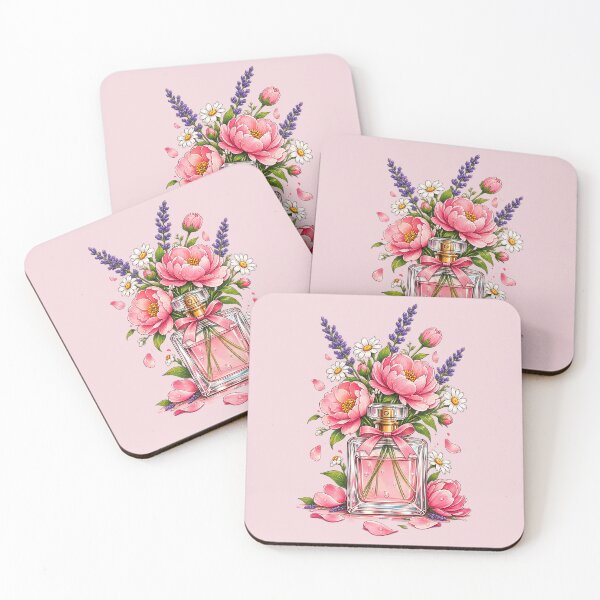 Item preview,  Pink Peony Perfume Floral Illustration – Romantic Botanical Flower Aesthetic designed and sold by waikibi ⭐⭐⭐⭐⭐.