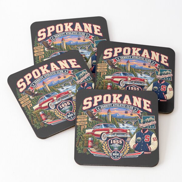 Item preview, Spokane Washington Varsity 1955 Design designed and sold by Normandy Road Heritage™ - Vintage Garage Art.