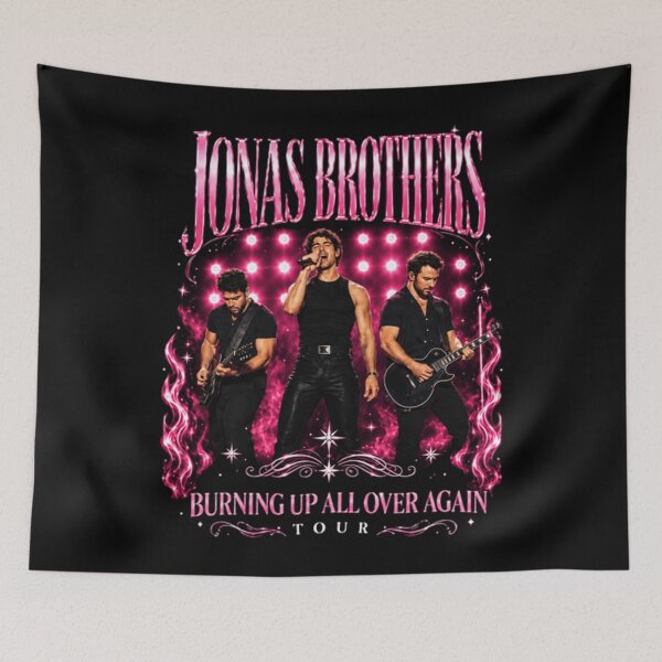 Artikelvorschau, Jonas Brothers Tour – Burning Up All Over Again Konzert entworfen und verkauft von NylaFrederic.