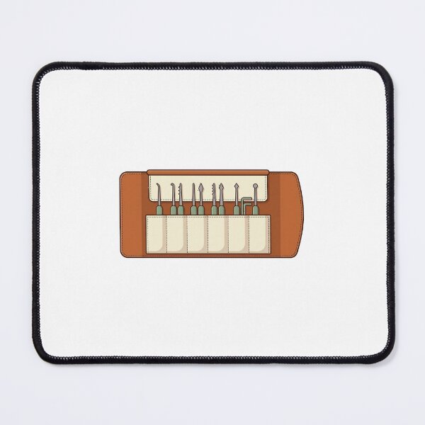 Item preview, Lock Pick Roll Flatlay - Locksport Tool Case Illustration designed and sold by Node & Switch.