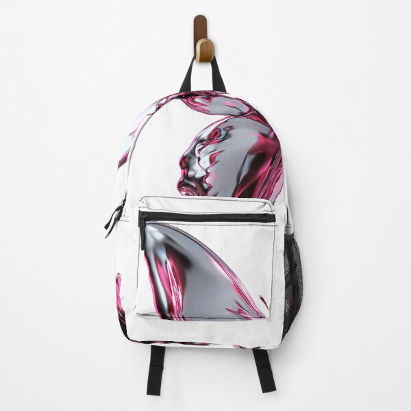 Item preview, Y2K Liquid Chrome Butterfly - Magenta & Silver 3D Art designed and sold by Artdavesalzburg.