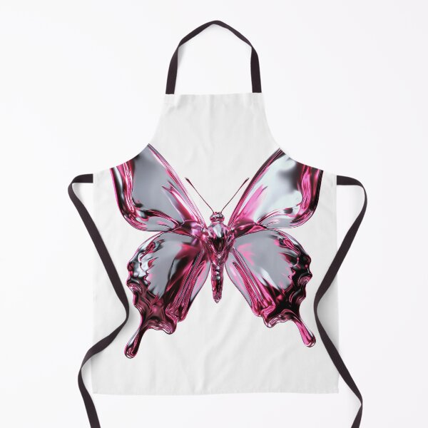 Item preview, Y2K Liquid Chrome Butterfly - Magenta & Silver 3D Art designed and sold by Artdavesalzburg.