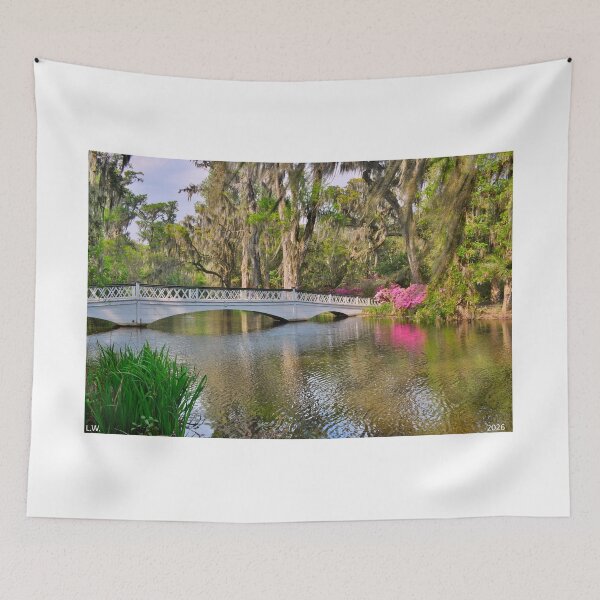 Item preview, Tranquil Magnolia Plantation Garden Bridge designed and sold by LisaWootenPhoto.