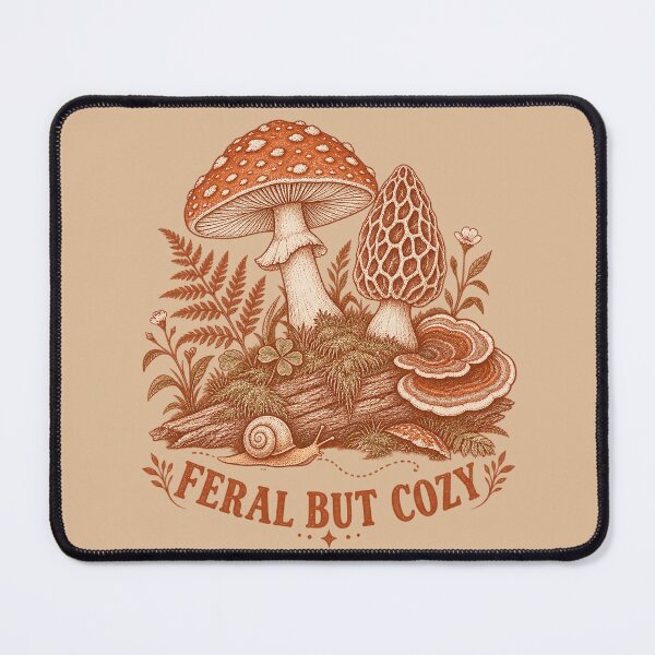 Item preview, Feral But Cozy Mushroom Snail T-Shirt | Cottagecore Mushroom Illustration designed and sold by Hearth & Hollow.