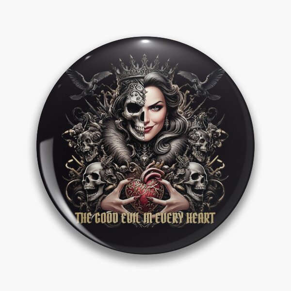 Item preview, Half Skull Queen Raven Heart designed and sold by Voodoo Store Paranormal Collections.