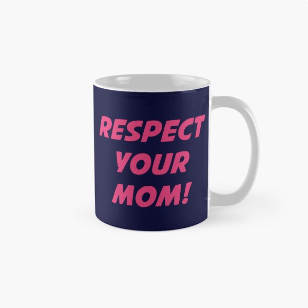 Item preview, RESPECT YOUR MOM! (Pink Text on Navy) designed and sold by STUDIO-72.