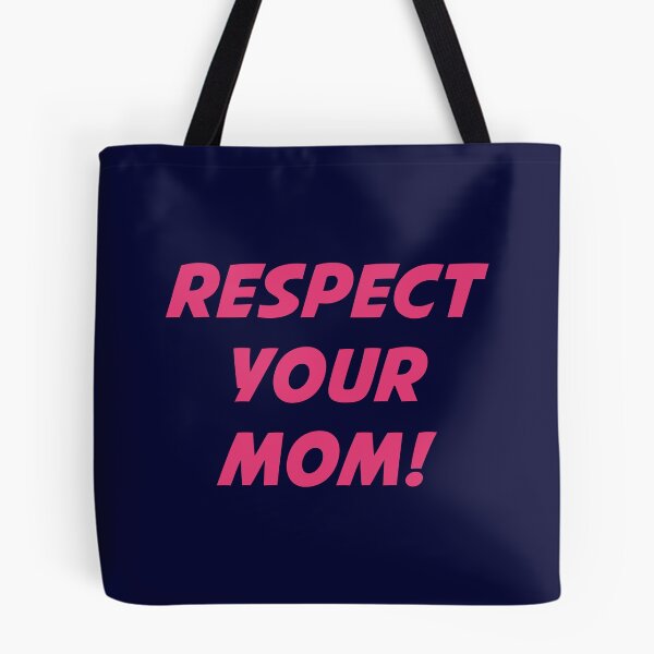 Artikelvorschau, RESPEKTIERE DEINE MUTTER! (Pinker Text auf marineblauem Grund) entworfen und verkauft von STUDIO-72.